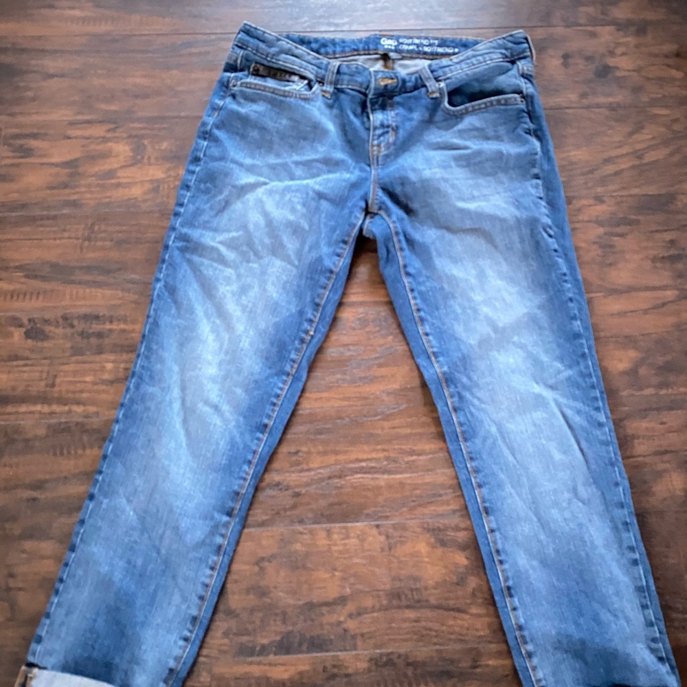 Gap boyfriend jeans.